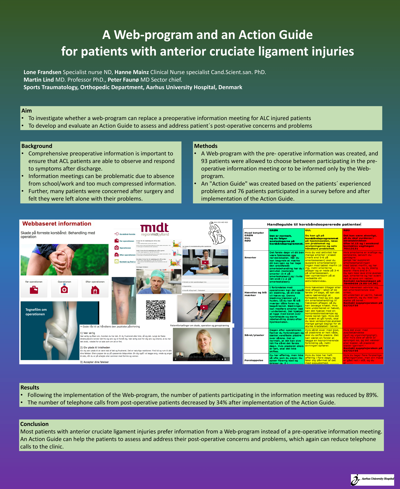 A Web Program And An Action Guide For Patients With Anterior Cruciate Ligament Injuries 1